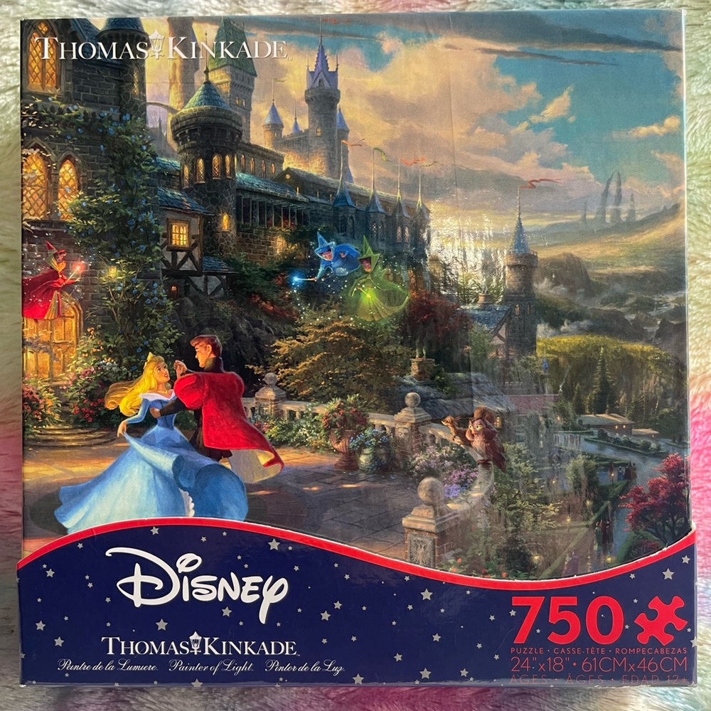 Thomas Kinkade “Sleeping Beauty Dancing in the Enchanter Light 750 Piece Puzzle